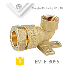 EM-F-B095 Wall mounted quick connector brass reducing elbow pipe fitting